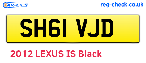 SH61VJD are the vehicle registration plates.