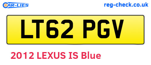 LT62PGV are the vehicle registration plates.
