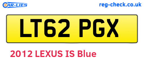LT62PGX are the vehicle registration plates.