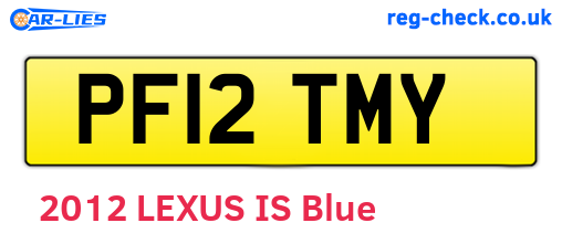 PF12TMY are the vehicle registration plates.