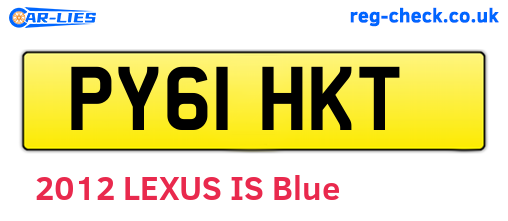PY61HKT are the vehicle registration plates.