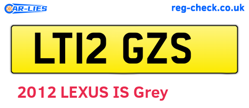 LT12GZS are the vehicle registration plates.
