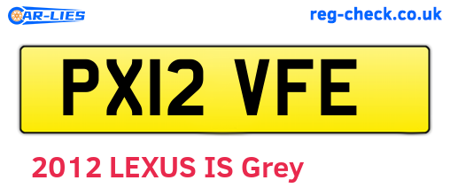 PX12VFE are the vehicle registration plates.