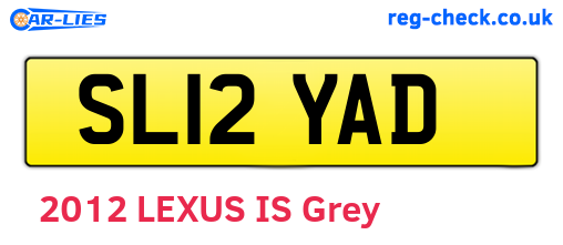 SL12YAD are the vehicle registration plates.