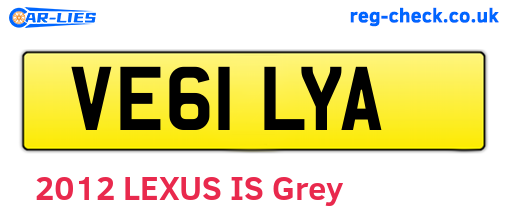VE61LYA are the vehicle registration plates.