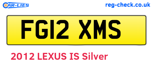 FG12XMS are the vehicle registration plates.