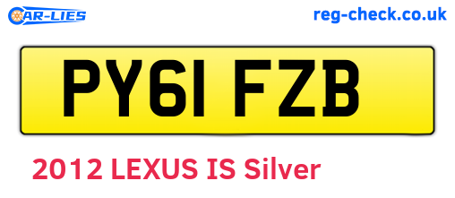 PY61FZB are the vehicle registration plates.