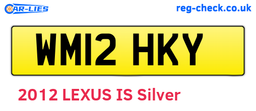WM12HKY are the vehicle registration plates.