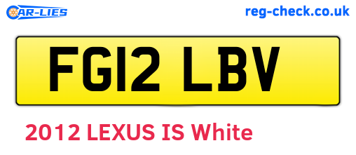 FG12LBV are the vehicle registration plates.