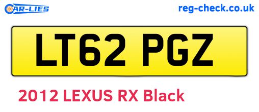 LT62PGZ are the vehicle registration plates.