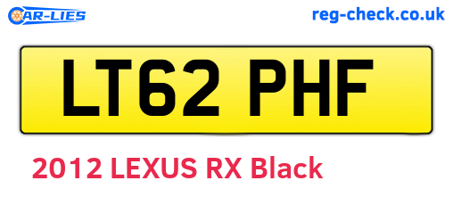 LT62PHF are the vehicle registration plates.