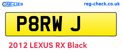 P8RWJ are the vehicle registration plates.