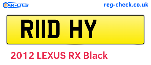 R11DHY are the vehicle registration plates.