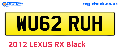 WU62RUH are the vehicle registration plates.