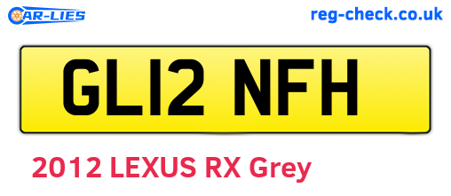 GL12NFH are the vehicle registration plates.