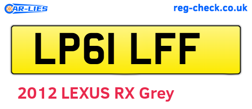 LP61LFF are the vehicle registration plates.