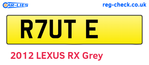R7UTE are the vehicle registration plates.