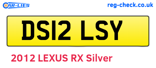 DS12LSY are the vehicle registration plates.