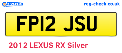 FP12JSU are the vehicle registration plates.