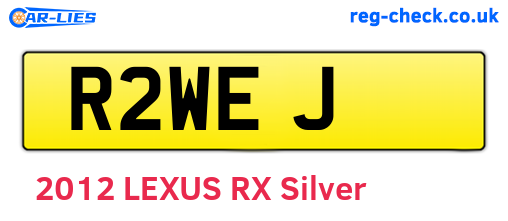 R2WEJ are the vehicle registration plates.