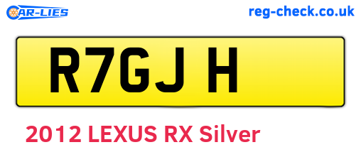 R7GJH are the vehicle registration plates.