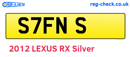 S7FNS are the vehicle registration plates.