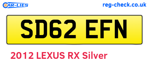 SD62EFN are the vehicle registration plates.