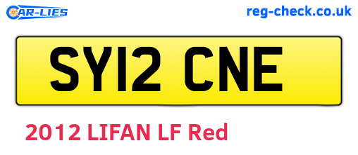SY12CNE are the vehicle registration plates.