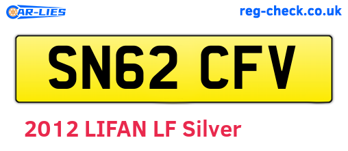 SN62CFV are the vehicle registration plates.