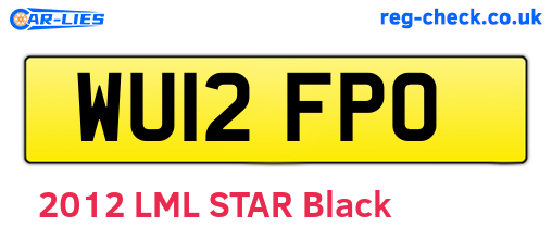 WU12FPO are the vehicle registration plates.
