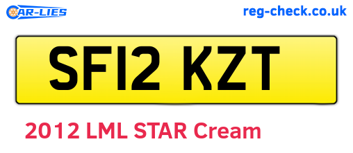 SF12KZT are the vehicle registration plates.