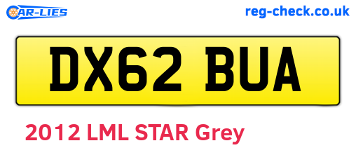 DX62BUA are the vehicle registration plates.