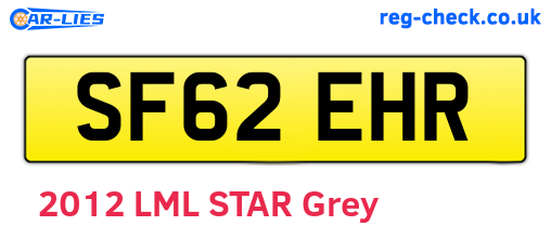 SF62EHR are the vehicle registration plates.