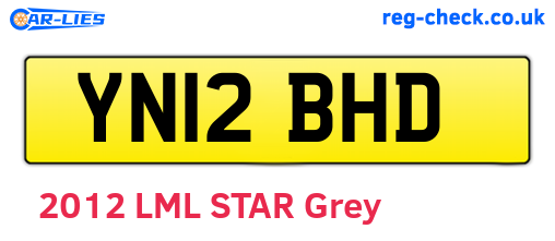 YN12BHD are the vehicle registration plates.
