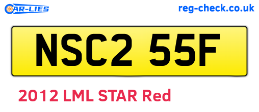 NSC255F are the vehicle registration plates.