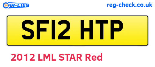 SF12HTP are the vehicle registration plates.