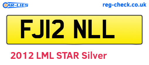 FJ12NLL are the vehicle registration plates.