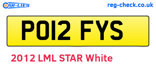 PO12FYS are the vehicle registration plates.