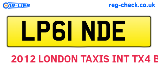 LP61NDE are the vehicle registration plates.