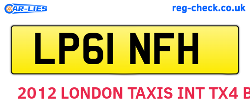 LP61NFH are the vehicle registration plates.