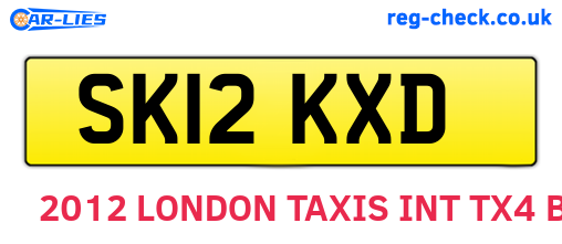 SK12KXD are the vehicle registration plates.