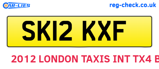 SK12KXF are the vehicle registration plates.