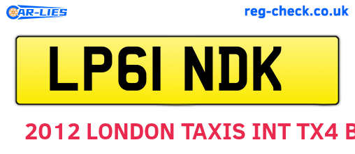 LP61NDK are the vehicle registration plates.