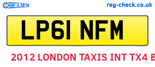 LP61NFM are the vehicle registration plates.
