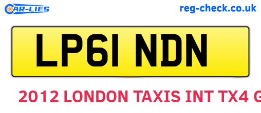 LP61NDN are the vehicle registration plates.