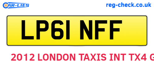 LP61NFF are the vehicle registration plates.