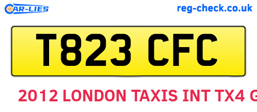 T823CFC are the vehicle registration plates.