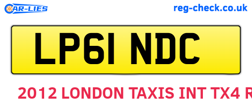 LP61NDC are the vehicle registration plates.