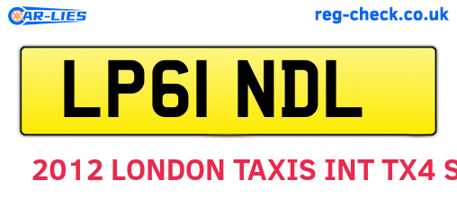 LP61NDL are the vehicle registration plates.