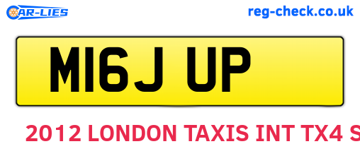 M16JUP are the vehicle registration plates.